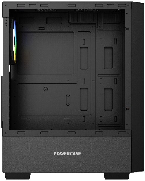 Корпус Powercase "Mistral" AY4B, ARGB, Mid Tower, ATX, с вентиляторами — фото 1