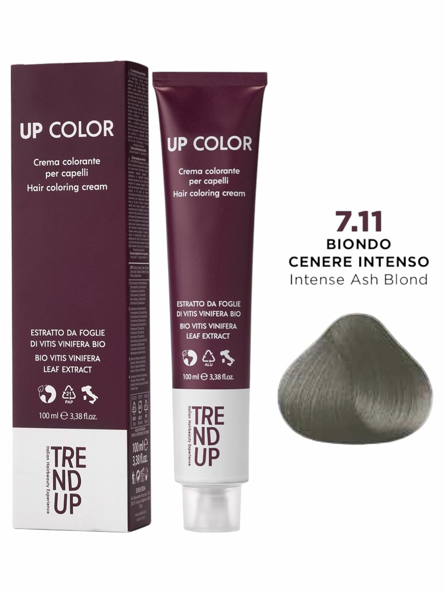 Краска для волос  7 11 Средний блондин интенсивно пепельный  Профессиональная  TREND UP UP COLOR  100 мл