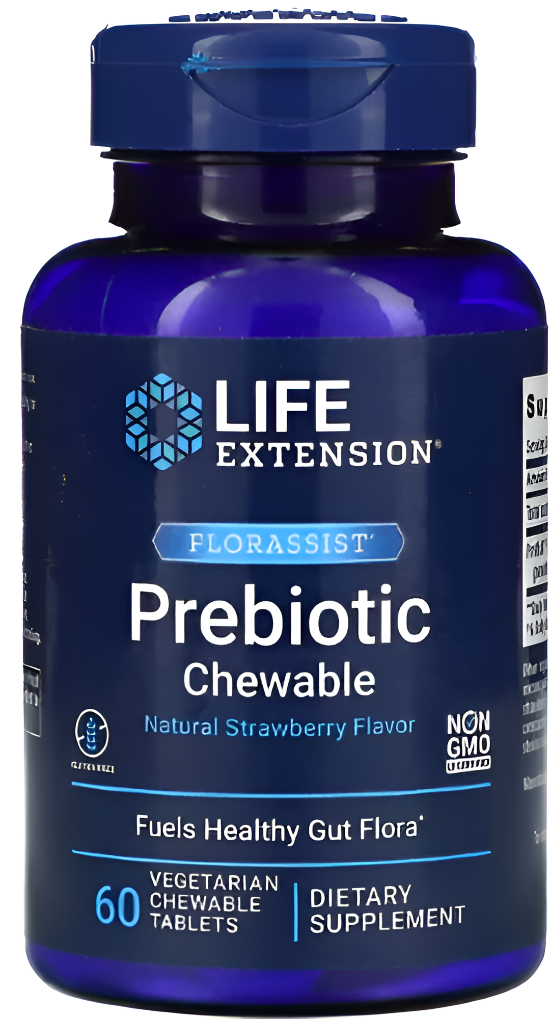 Life Extension Prebiotic Chewable FLORASSIST пребиотик клубника 60 жев таблеток Life Extension