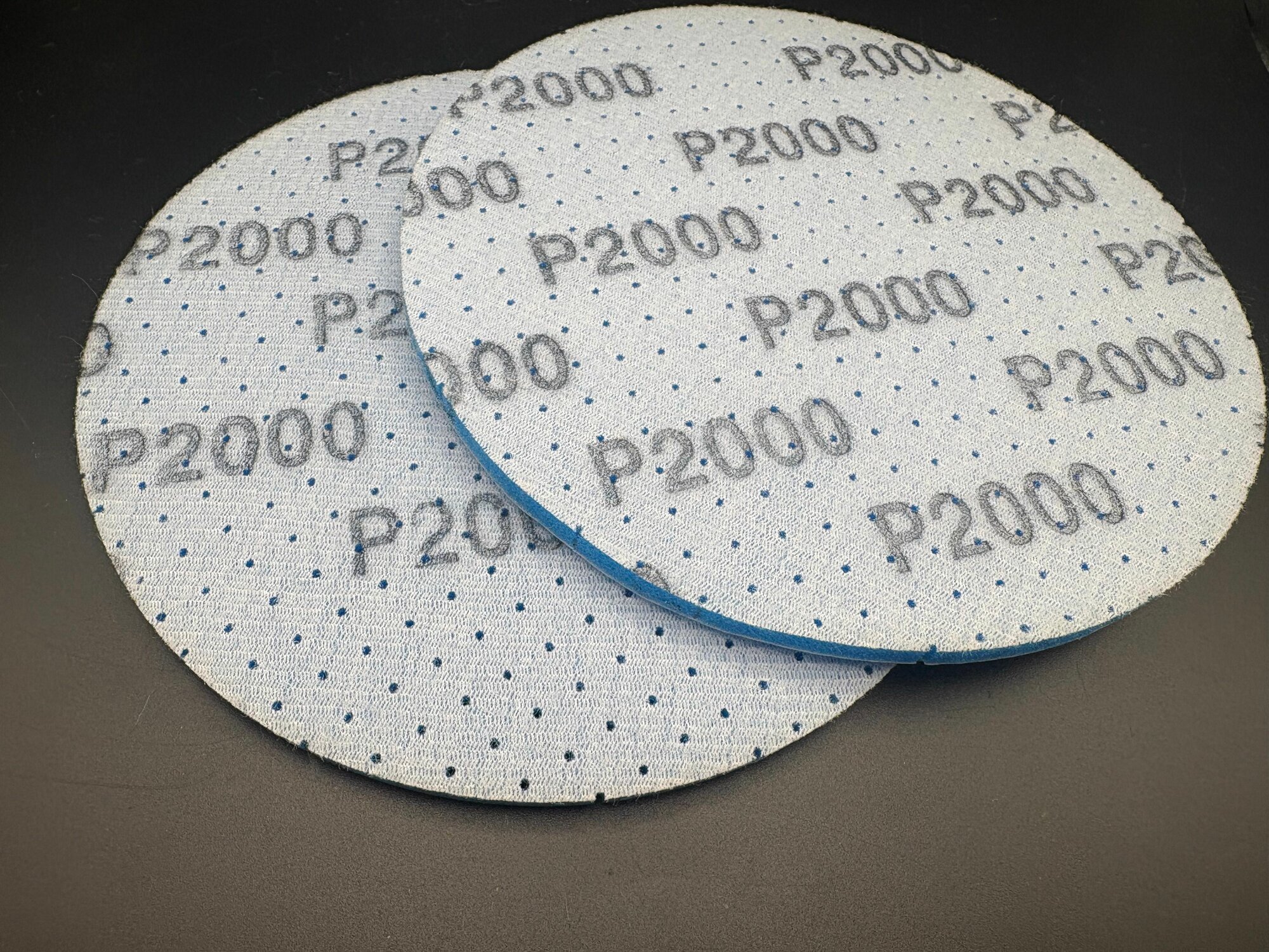 Абразивный круг гибкий синий 3ML 150 мм на вспененной основе P2000 2 штуки