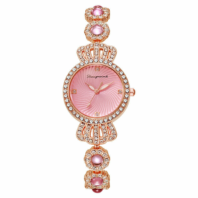 Наручные часы, розовый/белый/золотой — фото 1