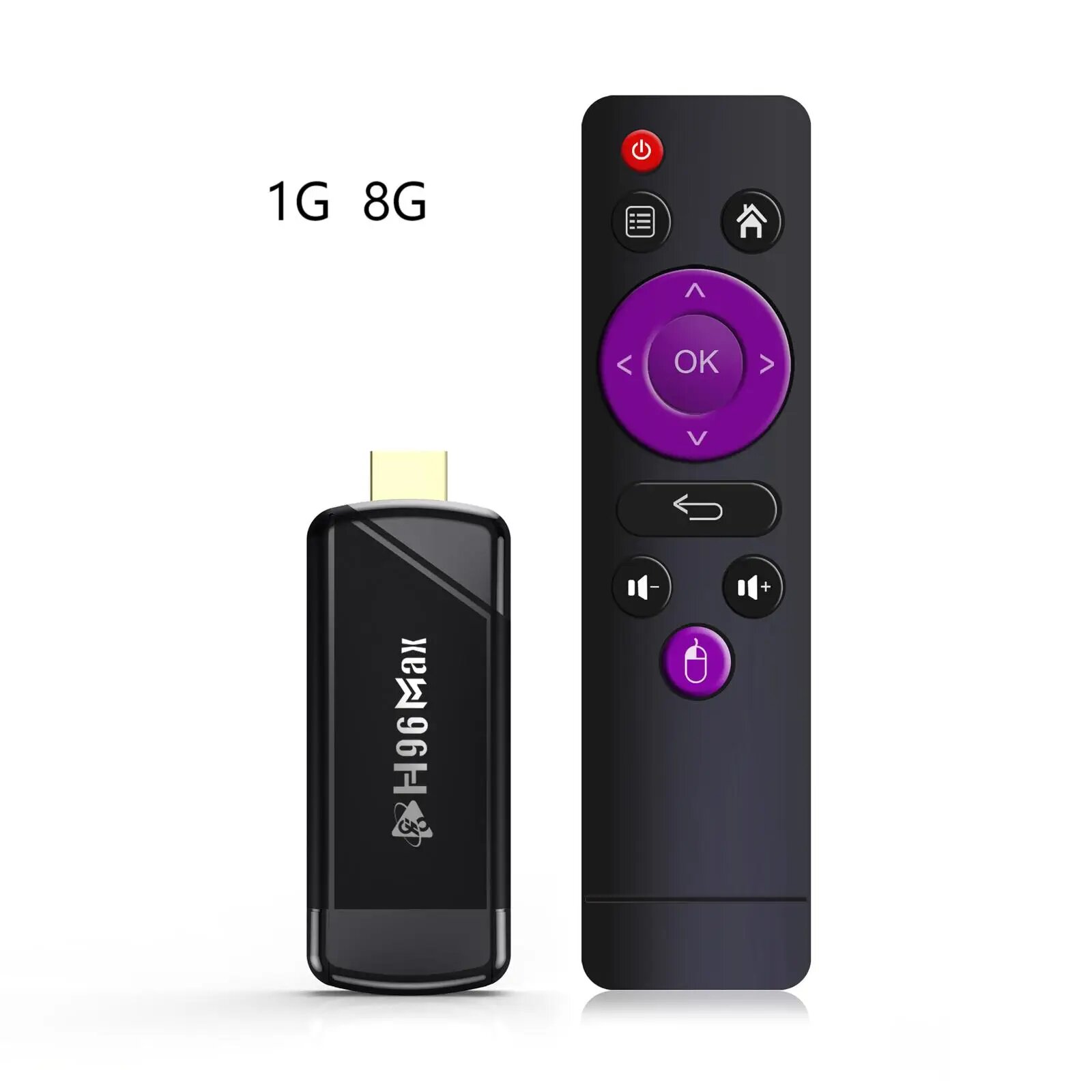 H96 MAX M11 Mini TV Stick 4K Декодирование видео Android 9.0 Rk3228A Четырехъядерный процессор WIFI4 1g8g/2g16g Smart TV Box Домашний ТВbox Медиа, 1G 8G
