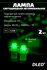 Светодиодная автомобильная лампа B8.5D - BAX10d - T5 1,2W 1Led COB Зеленый (2 ла...