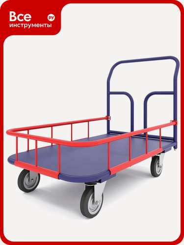 Изображение товара Тележка RUSKLAD платформенная с бортиком ТПБ 1 (500x800) d125мм ТПБ 1 125