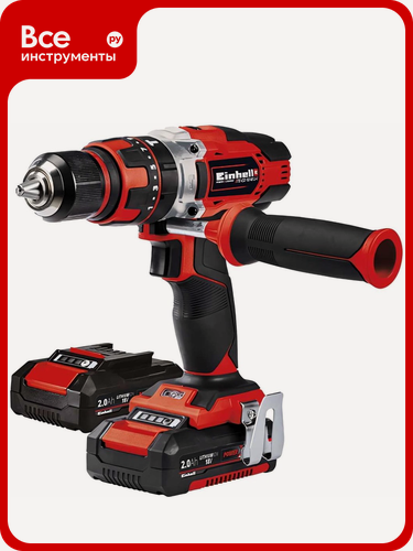 Изображение товара Ударная аккумуляторная дрель-шуруповерт Einhell PXC TE-CD 18/48 Li-i (2x2.0Ah) 4513935