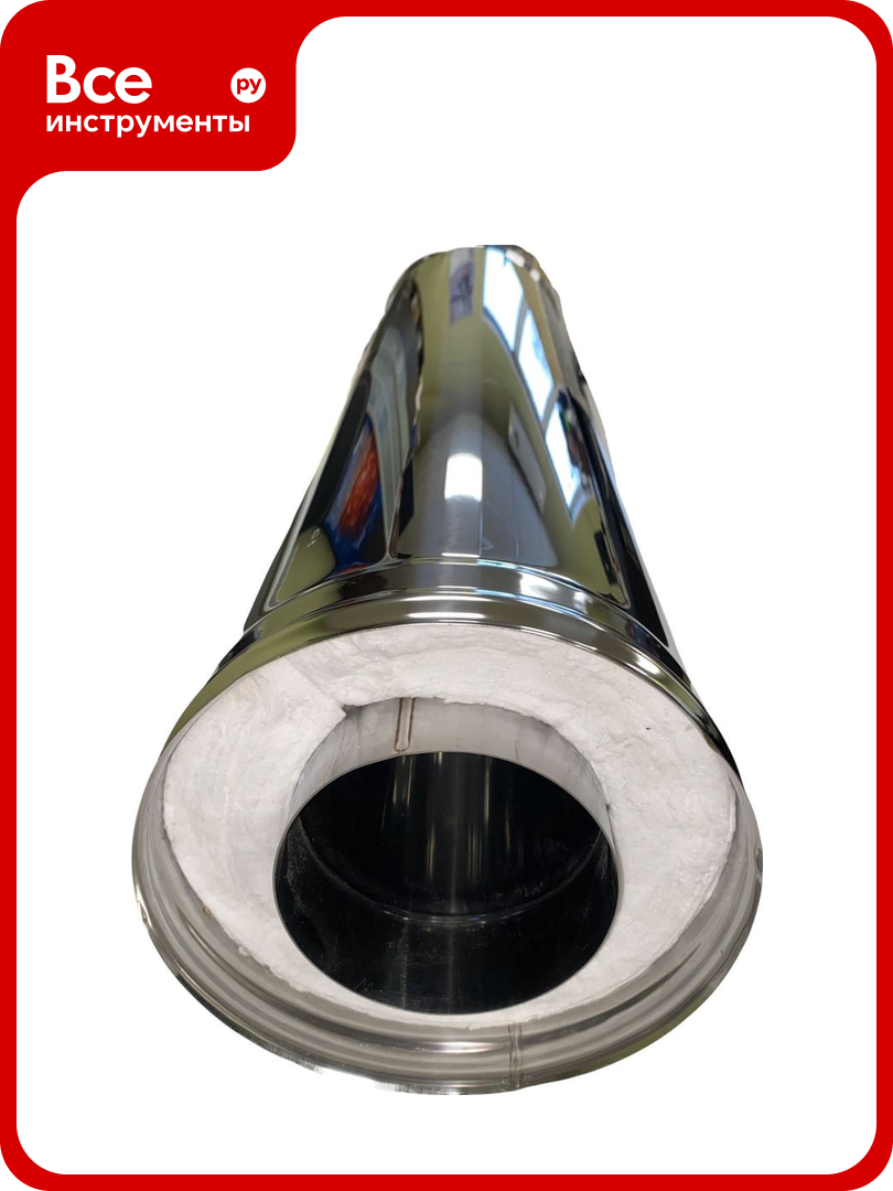 Дымоход сэндвич ВПВ 35 O115x200 L 250мм   внутр  нерж 430 сталь 0 8 мм  наруж  нерж 430 сталь  0 5 мм   изоляция CERABLANKET  Ип Чечихин Е  С  ДС КВ 0003