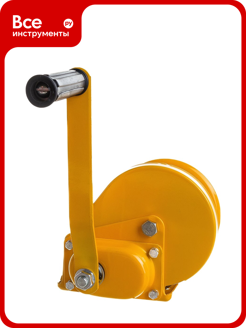 Ручная барабанная лебедка TOR ЛБ-1200 (BHW) г/п 0,5 т, длина троса 10 м 113054