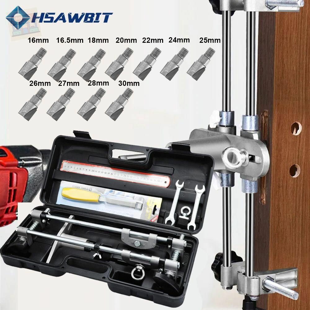 Шаблон для врезки дверных замков ручек личинок / Кондуктор для врезки дверных замков с 11 лезвией