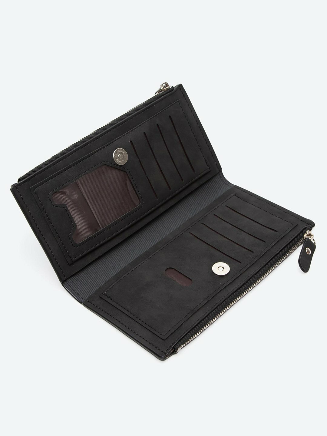 Портмоне, фактура гладкая, black — фото 1