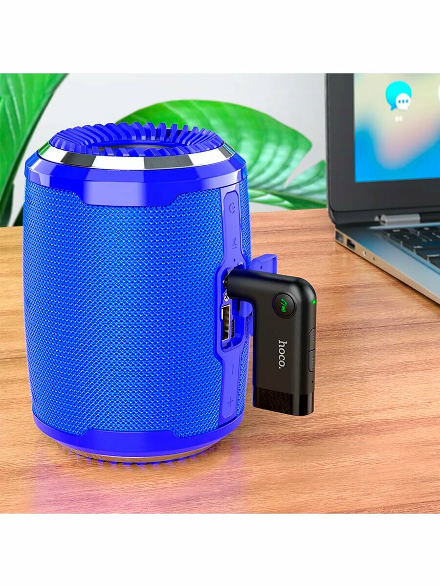 Адаптер Bluetooth Hoco E53, беспроводной, Bluetooth 5.0, 3.5 мм, 145 мАч, чёрный