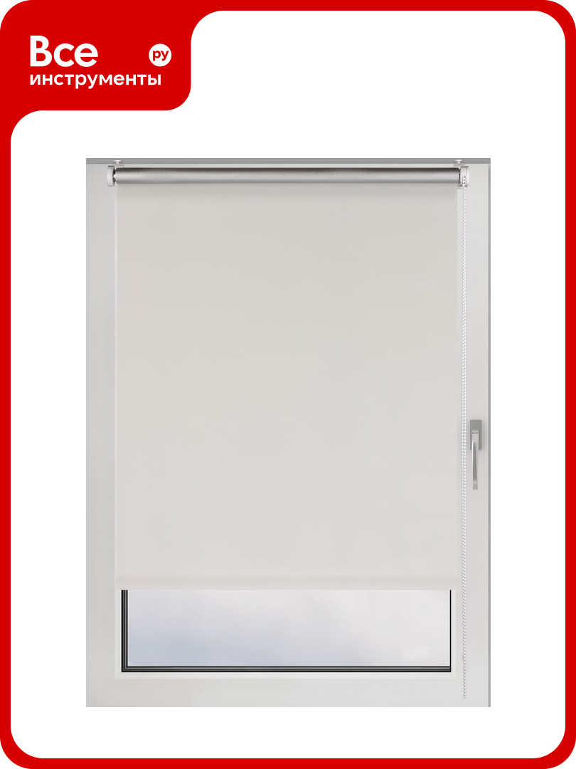 Рулонная штора PRAKTO BLACKOUT SILVER 70x250 см  белый МАХ 7202619