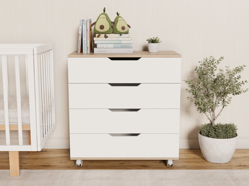 Изображение товара Пеленальный комод Incanto Юг со съемным столиком и органайзером цвет белый/дуб