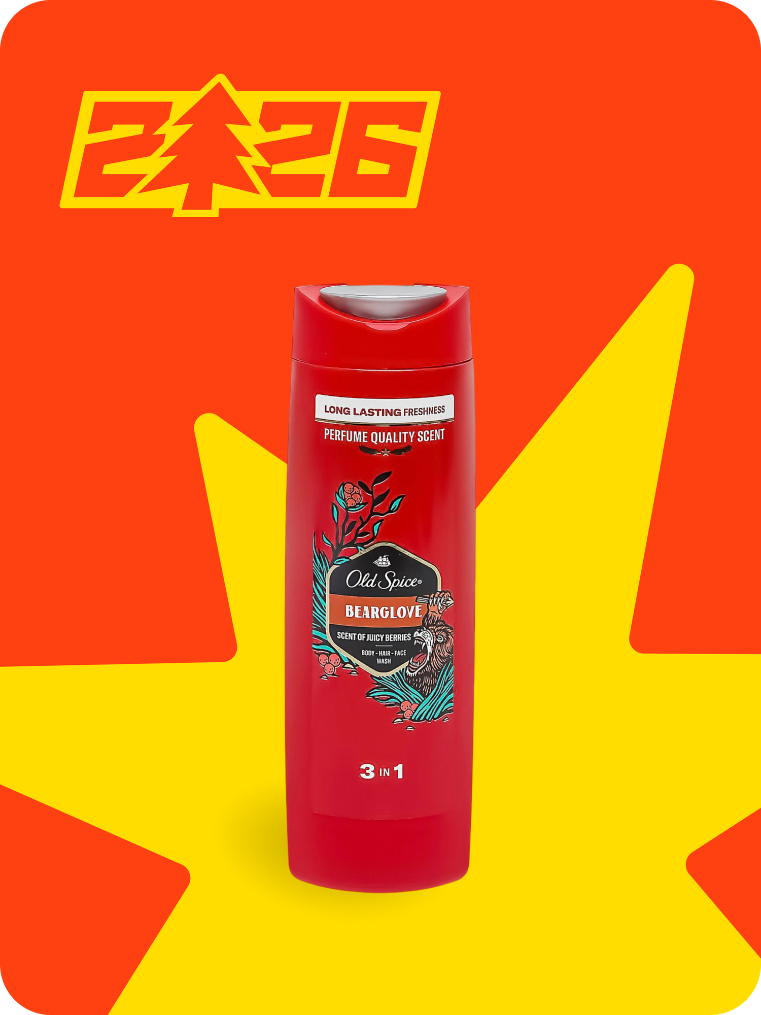 Гель для душа Old Spice Bearglove, 3в1, для всех типов кожи, увлажняющий, 400мл
