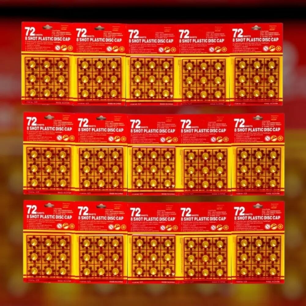 Пистоны восьмизарядные, 432 выстрела, патроны для револьвера, 6 упаковок