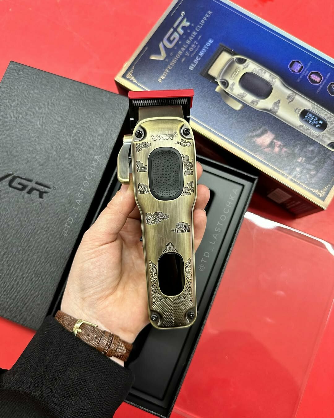 Профессиональная машинка и триммер для волос и бороды "VGR" высококачественный