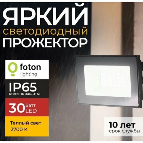 Прожектор Foton Lighting FL-LED Light-PAD 30W Grey 2700К 3000Лм 30Вт AC220-240В 180г 700₽