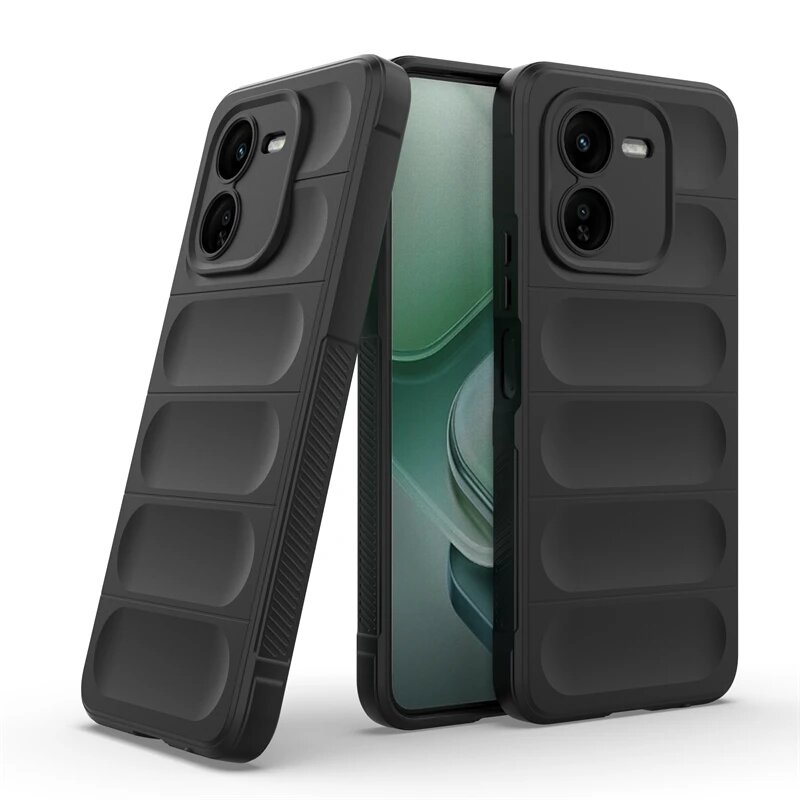 Полный чехол для Vivo iQOO Z9x, противоударный силиконовый чехол с полной задней крышкой для Vivo iQOO Z9x, чехол для Vivo iQOO Z9x, 6,72 дюйма, Black, For iQOO Z9x — фото 1