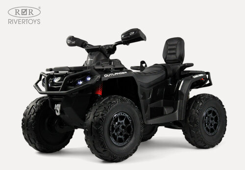Изображение товара Детский электроквадроцикл RiverToys BRP Can-Am Outlander (Y888YY) с дистанционным управлением, двухместный черный