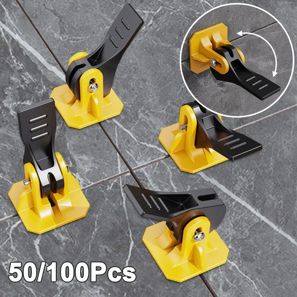 Система выравнивания плитки 10 шт, 10 Pcs Yellow Black