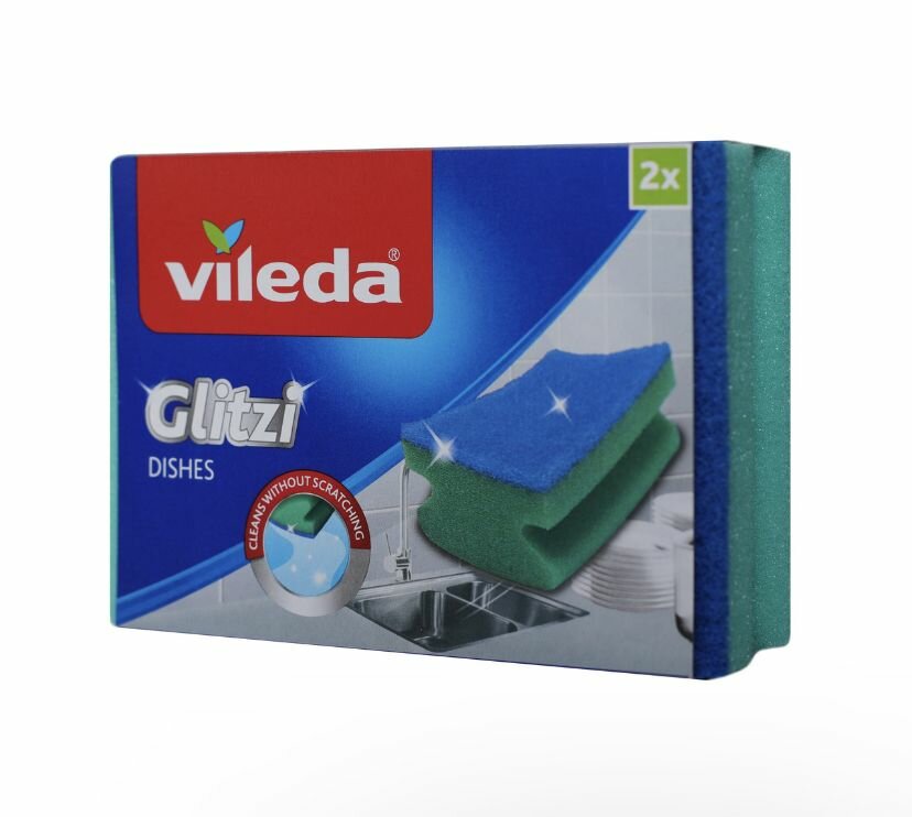 Губка Vileda Glitzi для кастрюль 2 шт