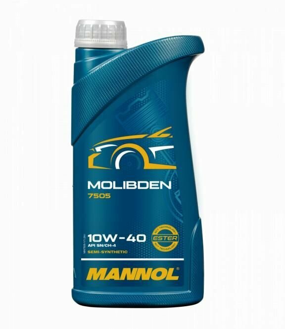 Синтетическое моторное масло Mannol Molibden Benzin 10W-40 1 л 1 шт.