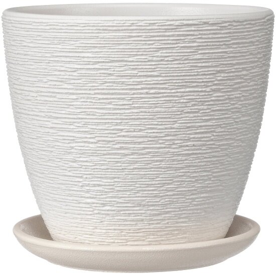 Горшок Композит Гнездо бутон  6 белый  d 25 3 см  8 л  бетон  КС Б6 265 03 