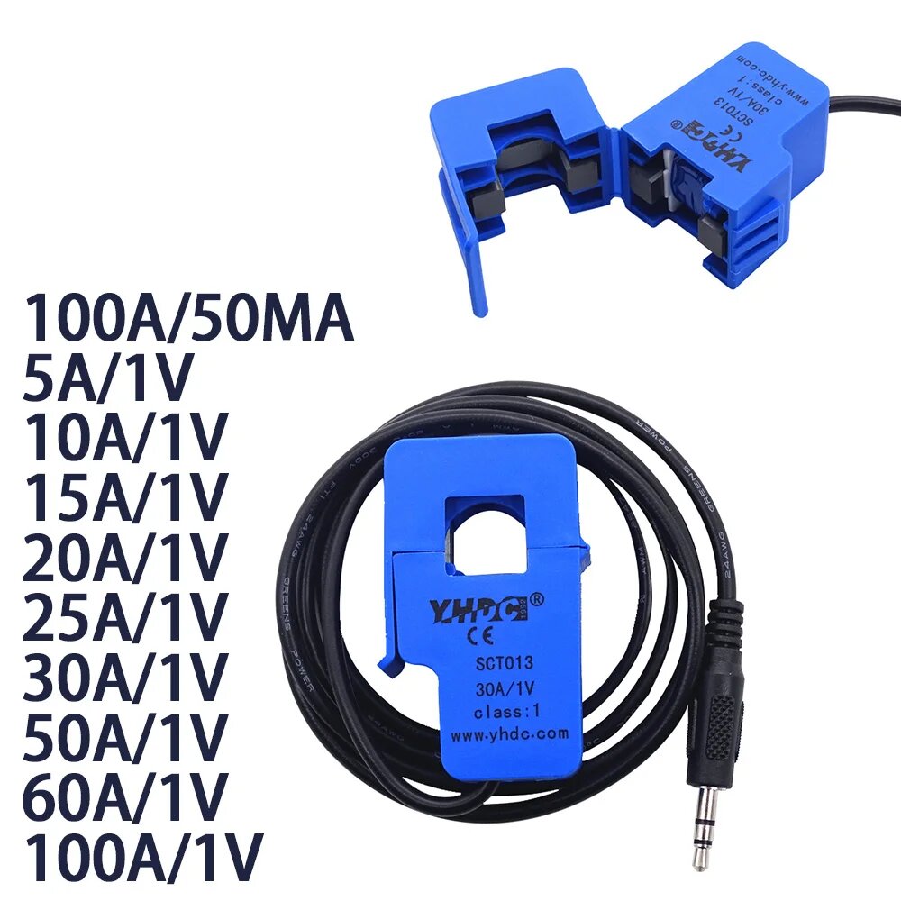 SCT-013 Трансформатор тока 100A, 100A-1V