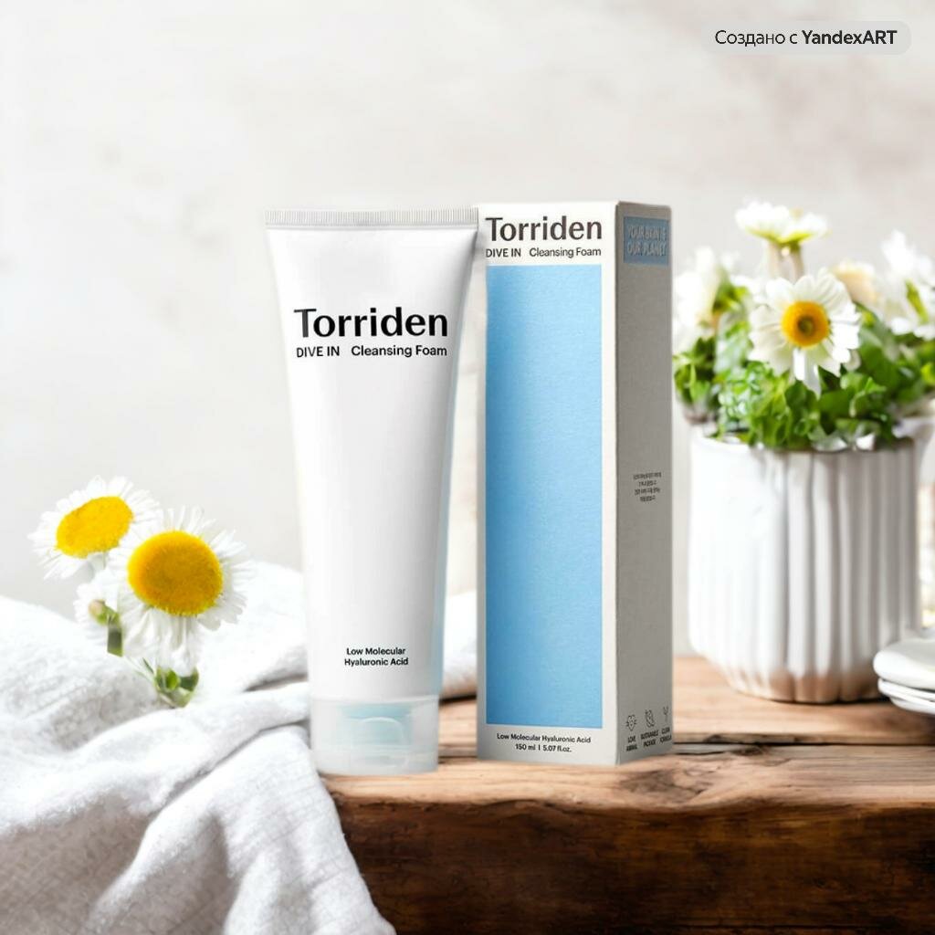 Torriden, Dive In, очищающая пенка с низкомолекулярной гиалуроновой кислотой, 150 мл (5,07 жидк. Унции) — фото 1