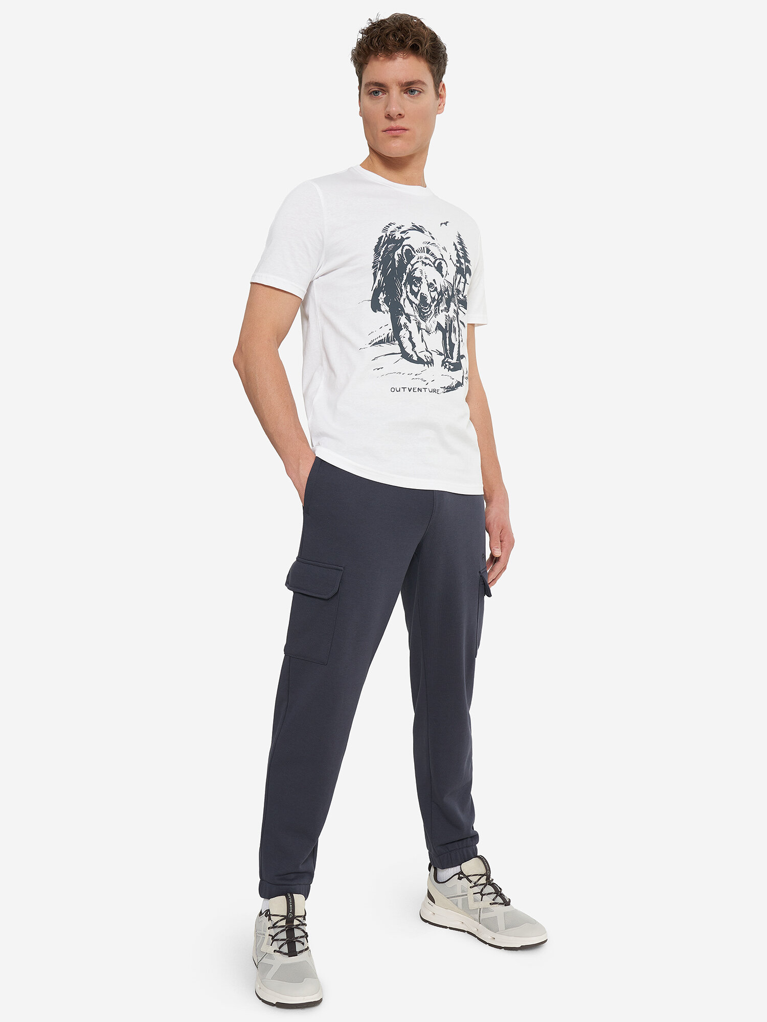 Футболка OUTVENTURE, размер 46, белый, — фото 1