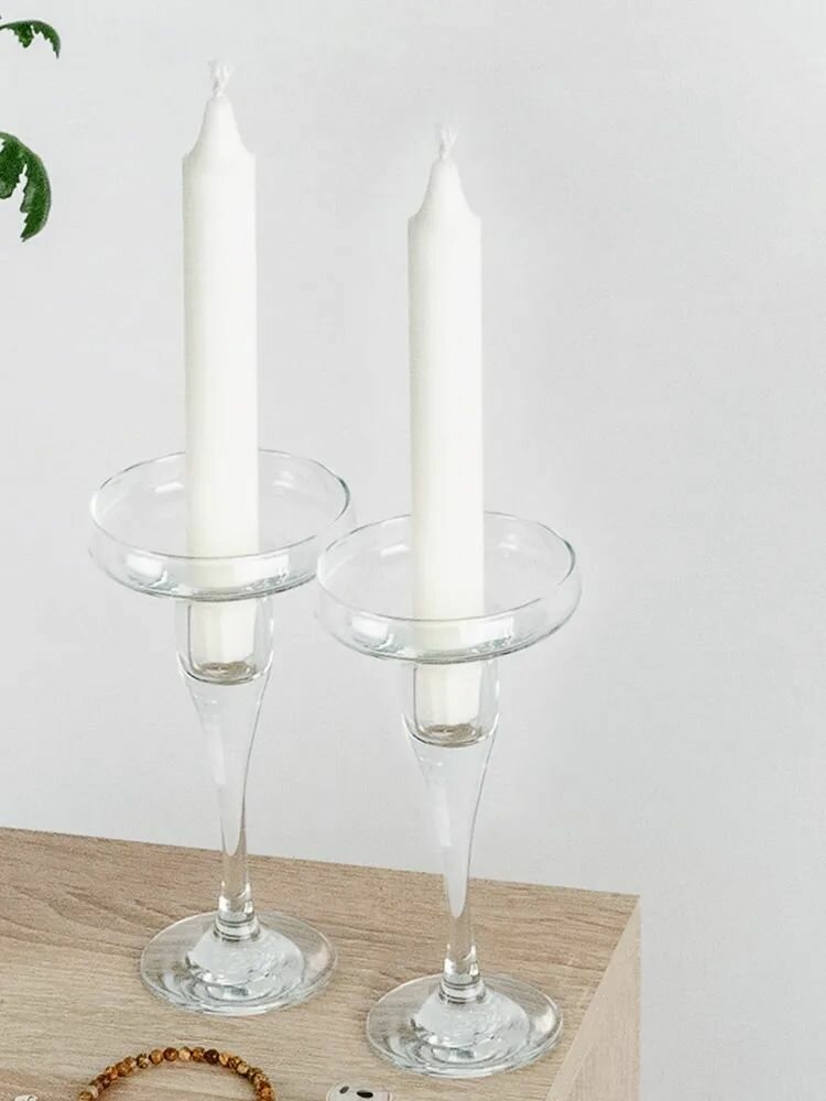 Набор подсвечников Pasabahce Basic, 17см, стекло, прозрачный, 2шт — фото 1
