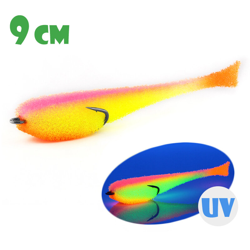 Поролоновая Рыбка Мормыш с Открытым Двойником 9cm #13 (3 шт.)