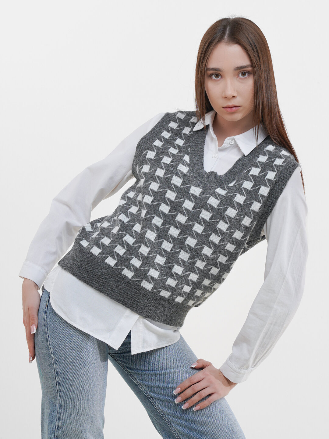 Жилет спортивный , размер One Size, серый — фото 1