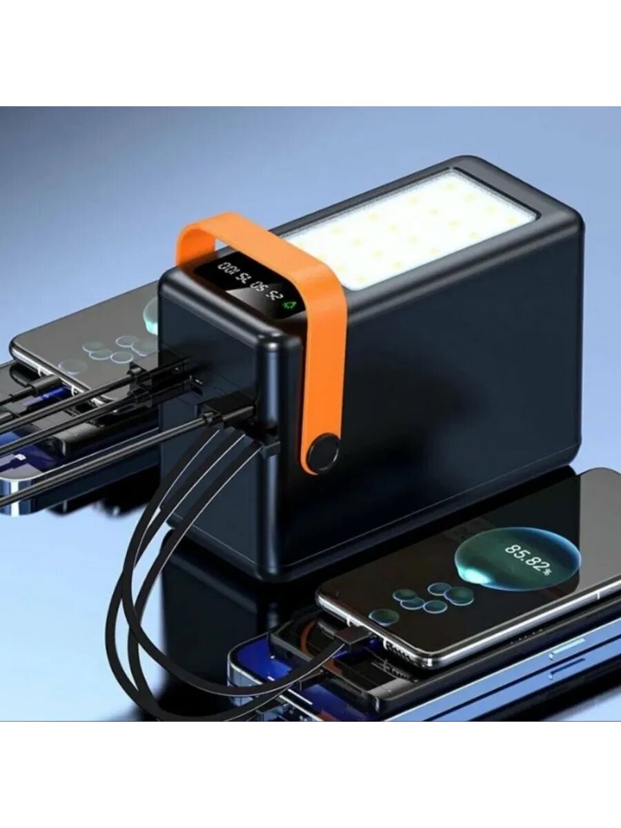 Повербанк 120000mAh быстро зарядкой солнечной батареей 22.5W