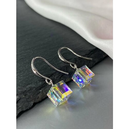 фото Серьги amante crystal, желтый, серый, фиолетовый, синий, белый