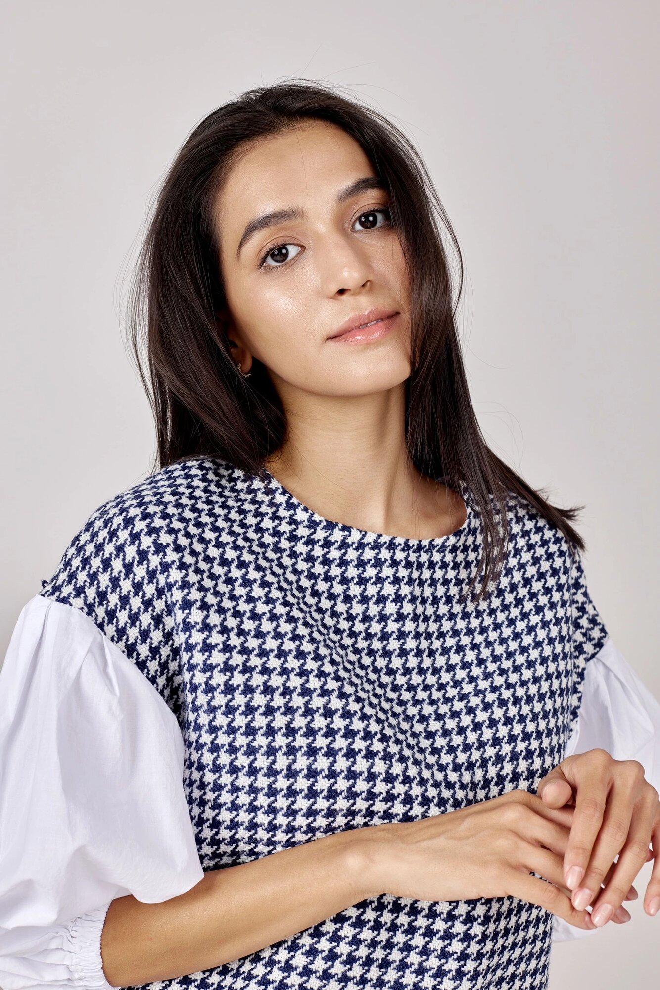 Блуза Selfie, размер L, сине-белый — фото 1