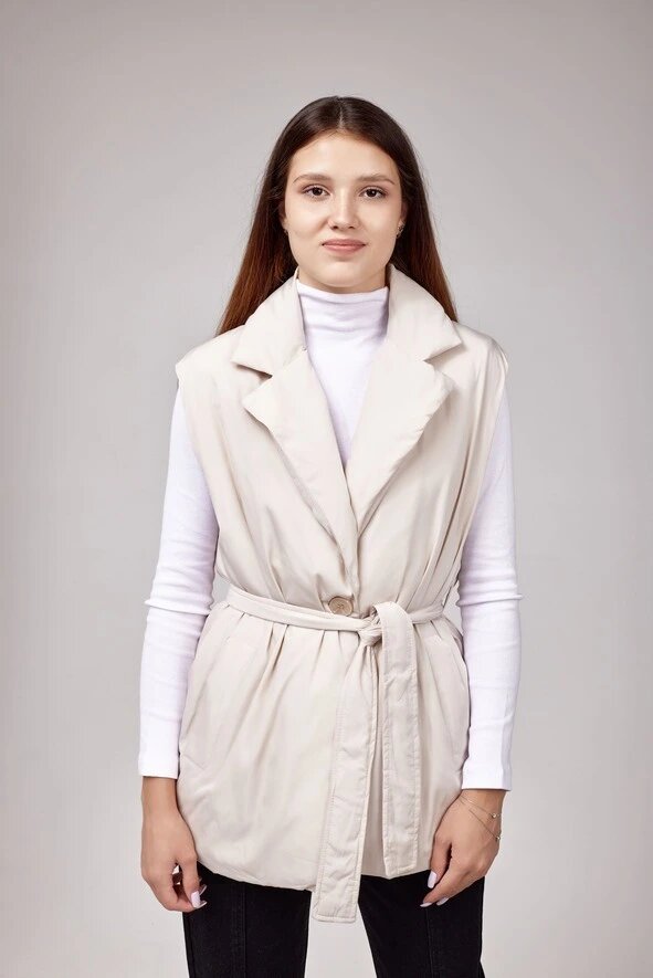 Жилет Selfie, размер S, бежевый — фото 1