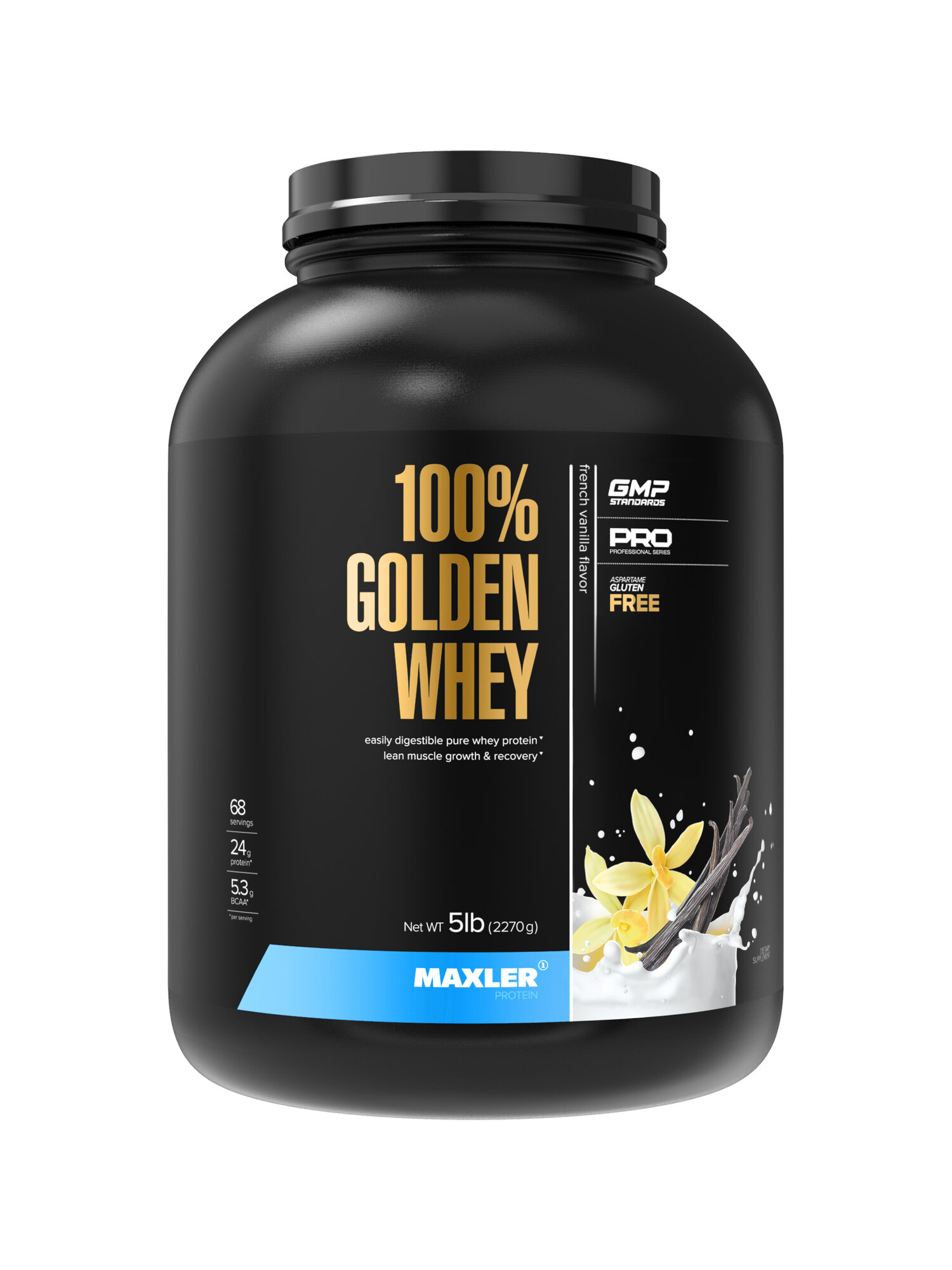 Протеин сывороточный Maxler 100% GOLDEN WHEY 2270г Французская ваниль
