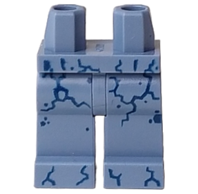 Hips and Legs with Dark Blue Stone Cracks Pattern, 970c00pb0713 Sand Blue U
