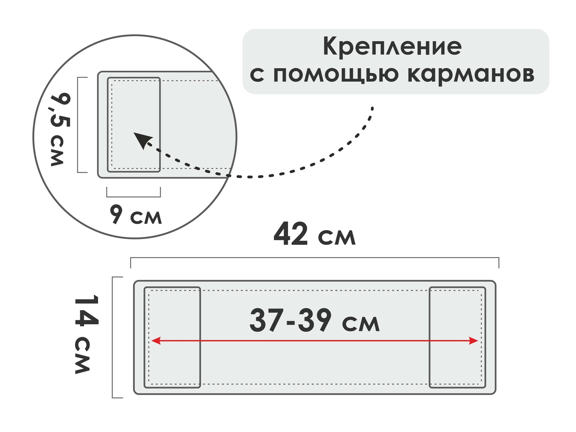 Сменная насадка PERFECTO LINEA Solid для швабры из шенилла серая 44-532034 — фото 1