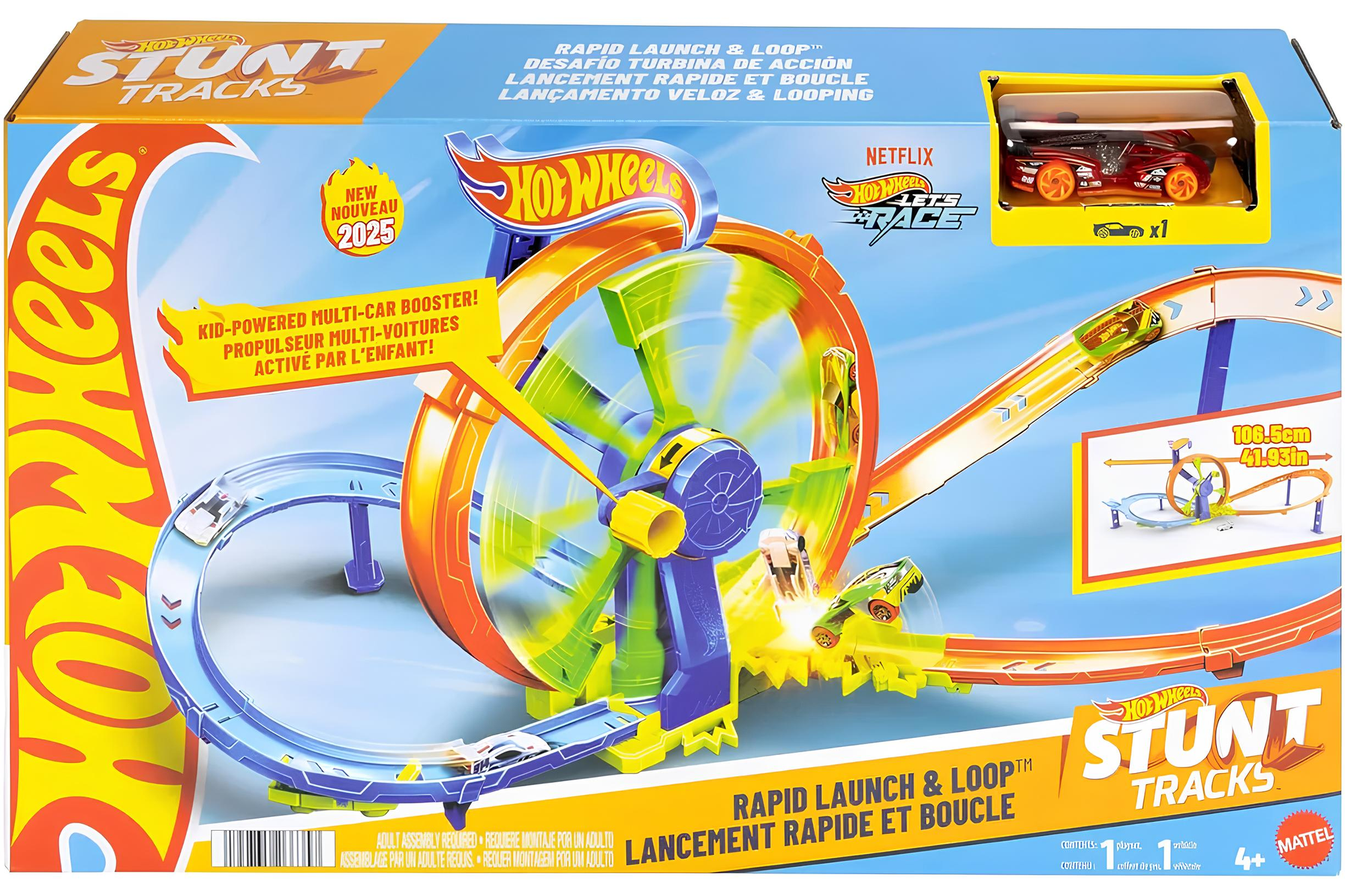 Трек Hot Wheels Колесо Кривошип Краш с пусковой установкой JBX65