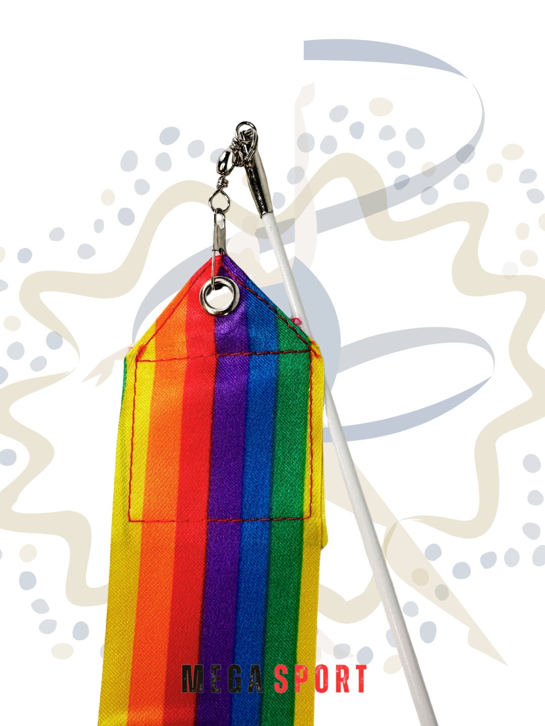 Ленты для гимнастики RANGLI_6M, атлас, полиэстер, длина 4-6 м, яркие — фото 1