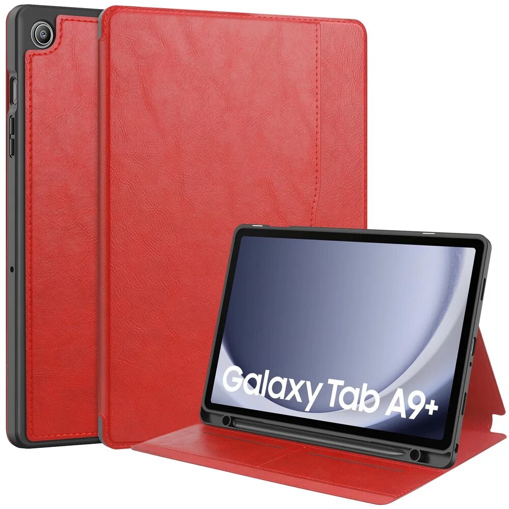 Чехол для Samsung Galaxy Tab A9 Plus, 11 дюймов, чехол для планшета Samsung A9 Plus с функцией автоматического сна и пробуждения, задняя крышка из ТПУ, держатель для ручек, Perceptive blue, For Tab A9 Plus — фото 1