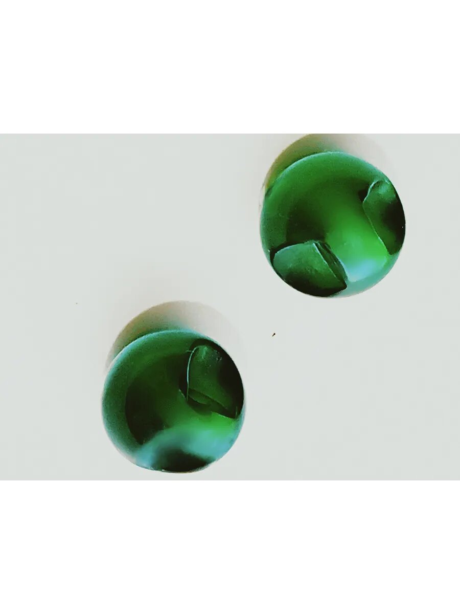 Набор зеленых пуговиц-шаров, 10 шт. — фото 1