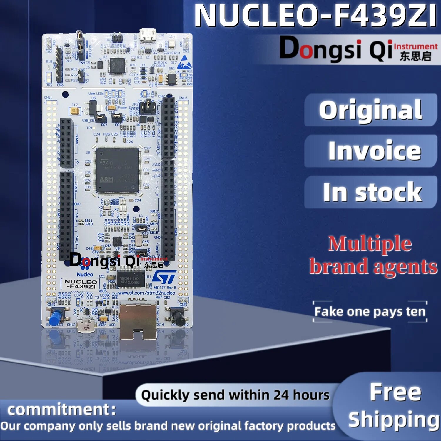 1 шт./лот NUCLEO-F439ZI плата разработки Nucleo-144 STM32F439ZI поддерживает Arduino 100% оригинальный запас