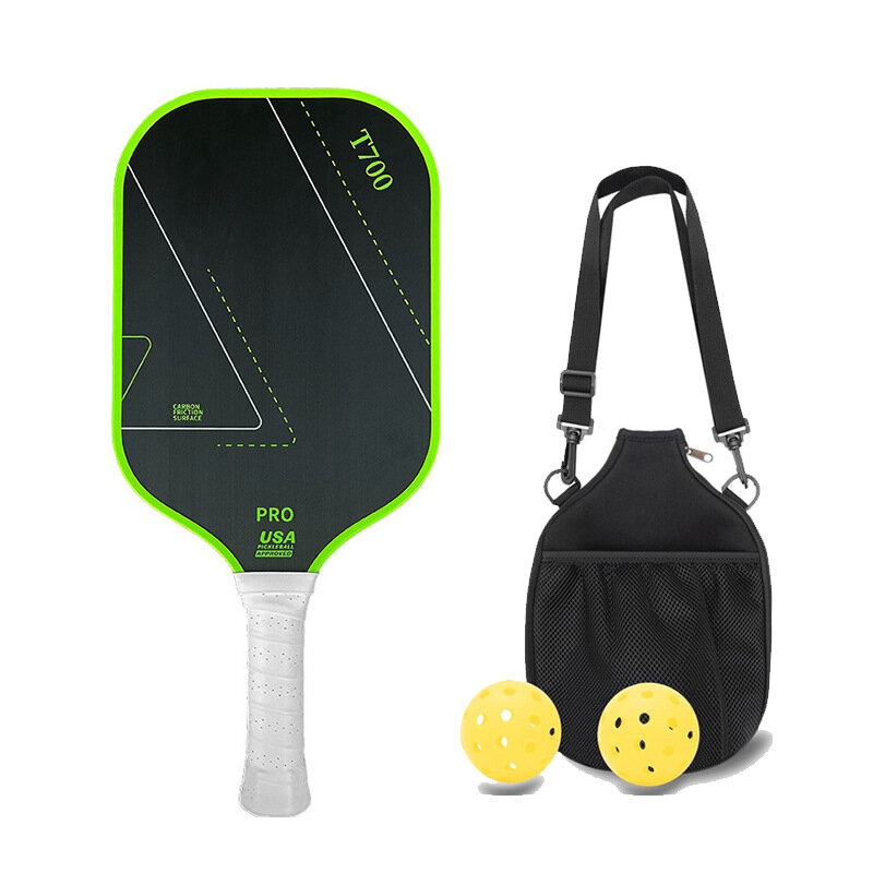 Ракетка для Pickleball T700, углеродное волокно, зеленый, 1 шт.