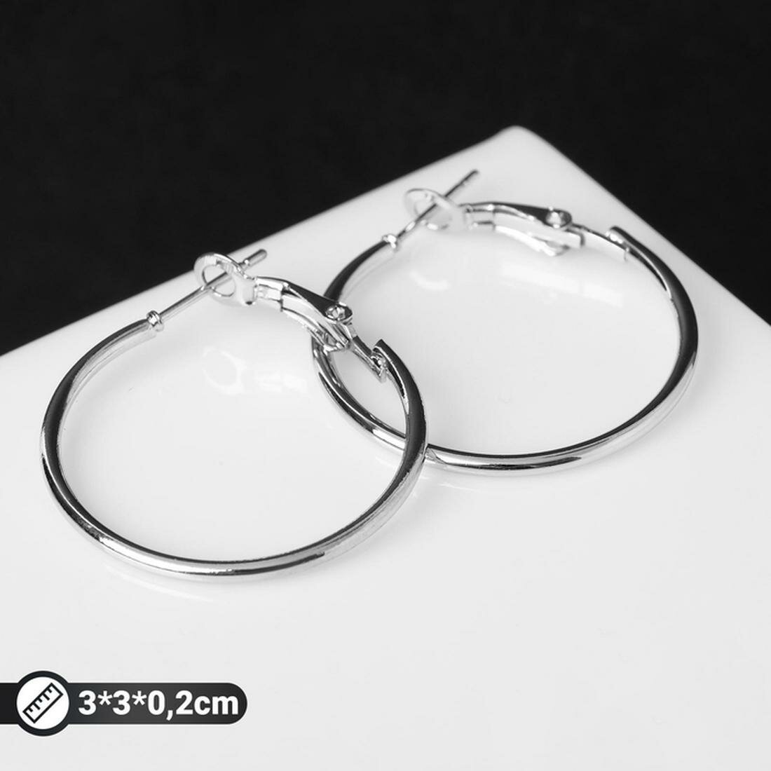 Серьги конго Queen Fair, серебро