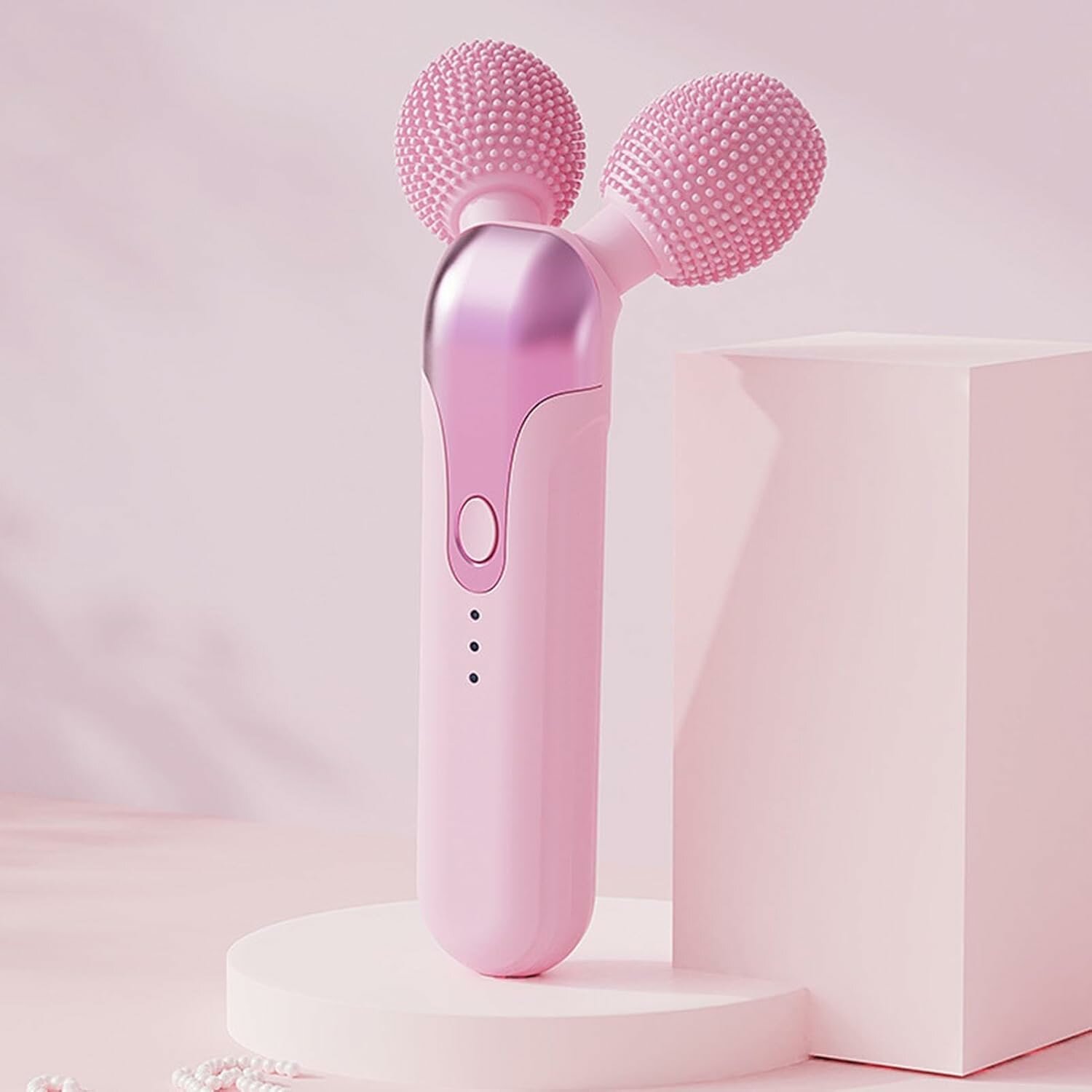 Оборудование для массажа лица массажер от второго подбородка водонепроницаемый IPX5 розовый