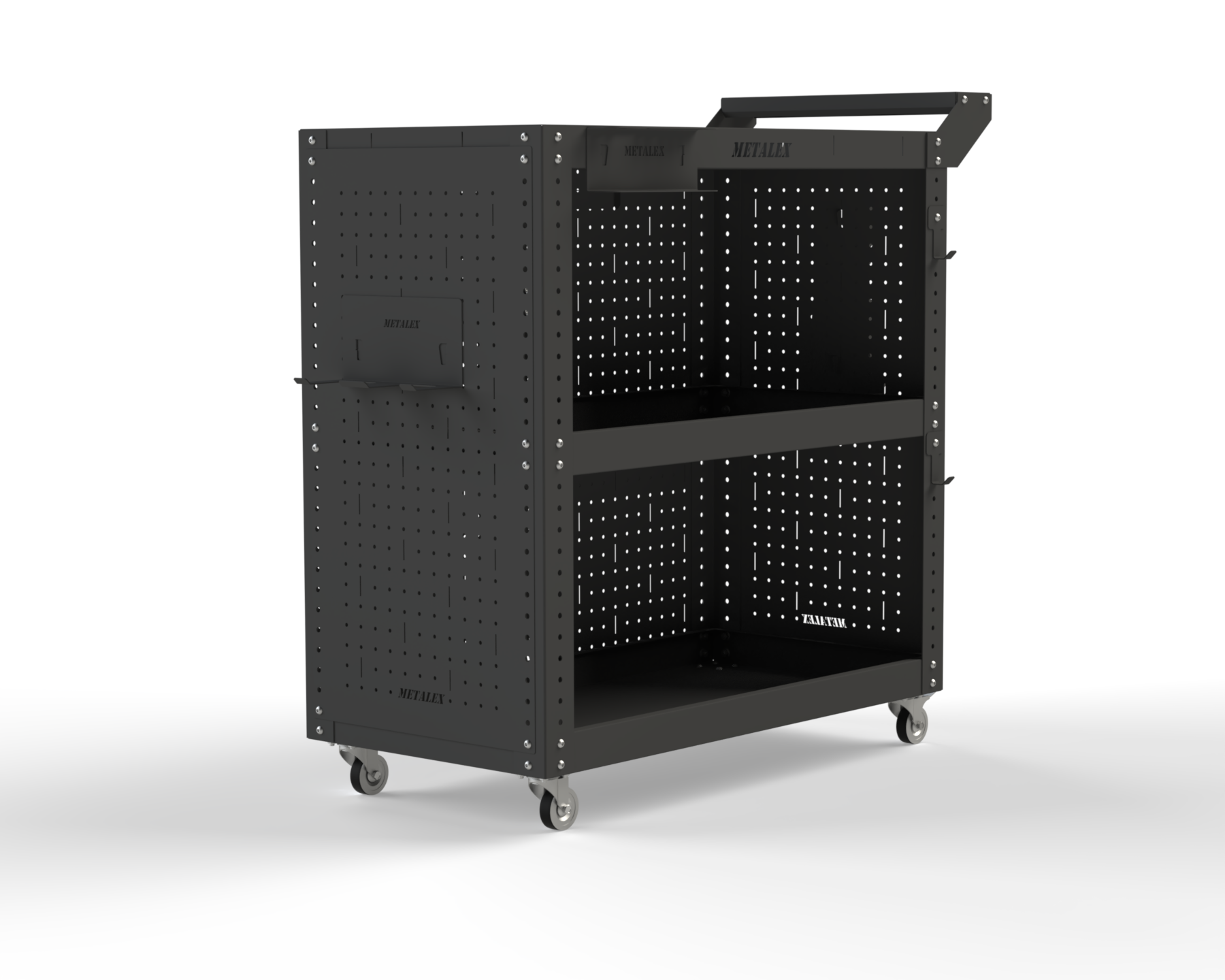 Тележка инструментальная Metalex Тип 3 800х350х800 3 полки (серый)