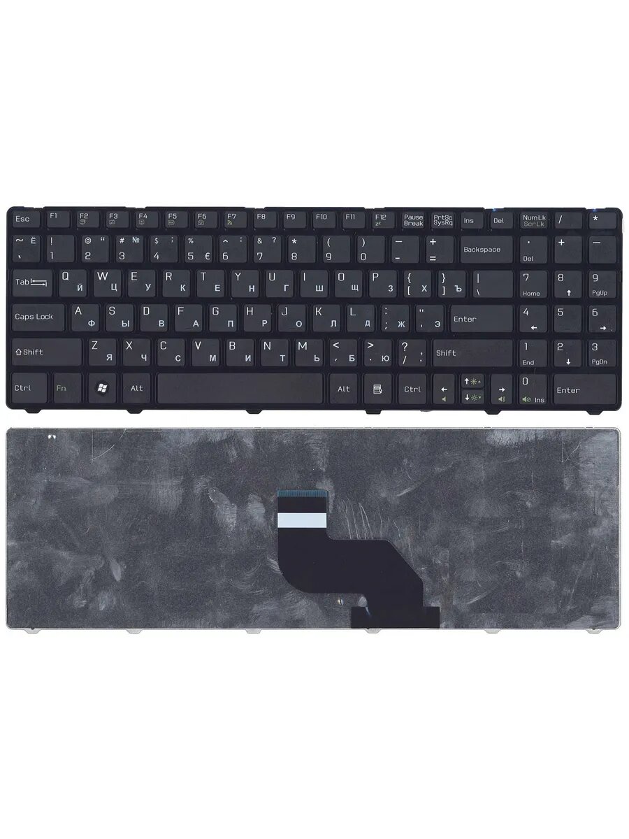 Клавиатура для ноутбука MSI CR640 CX640 черная с рамкой