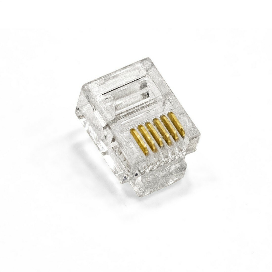 Коннектор ExeGate PL12-6P6C-100 RJ-12 телефонный разъем (6P6C), золотое напыление (100шт) EX293763RUS